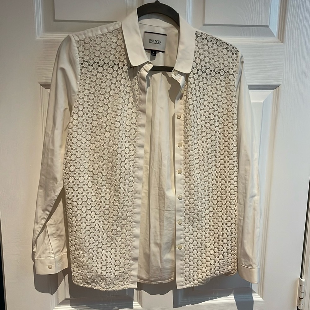 PINK women’s button down blouse size 8